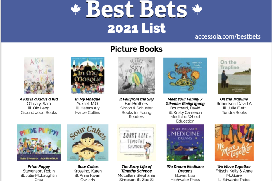 Image shows picture book covers of the top ten OLA best bets of 2021
